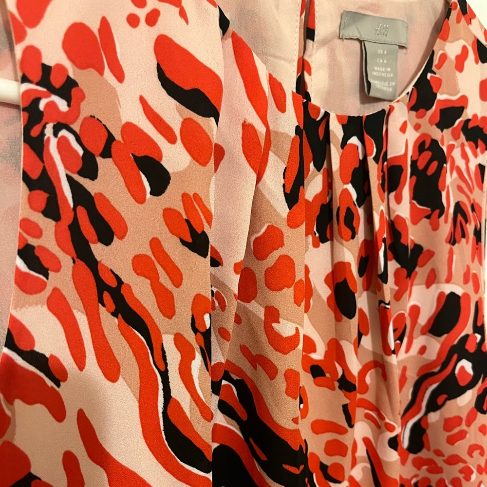 Patterned Print Spring Dress - Picture 4 of 5